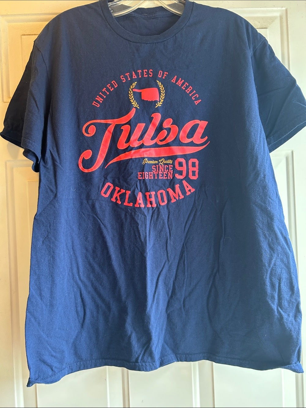 Tulsa Oklahoma Navy Blue Graphic Tee - Unbranded